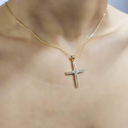 Χρυσός γυναικείος σταυρός 14 Καρατίων