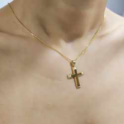 Χρυσός αντρικός σταυρός 14 Καρατίων