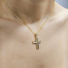 Χρυσός ανδρικός σταυρός με αλυσίδα 14 Καρατίων