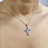Λευκόχρυσος αντρικός σταυρός 14 Καρατίων