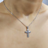 Λευκόχρυσος γυναικείος σταυρός 14 Καρατίων