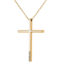 Χρυσός  γυναικείος σταυρός με διαμάντια και αλυσίδα 18 Καρατίων
