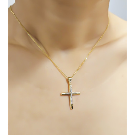 Χρυσός γυναικείος σταυρός 14 Καρατίων