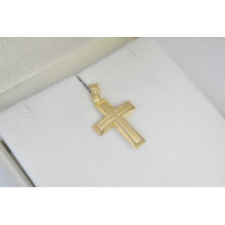 Χρυσός Ανδρικός σταυρός με αλυσίδα 14 Καρατίων