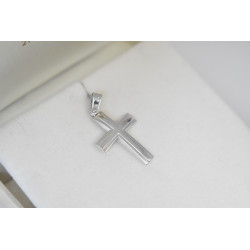 Λευκόχρυσος αντρικός σταυρός 14 Καρατίων