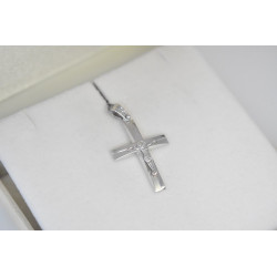 Λευκόχρυσος αντρικός σταυρός 14 Καρατίων
