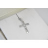 Λευκόχρυσος αντρικός σταυρός 14 Καρατίων
