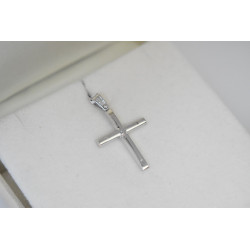 Λευκόχρυσος ανδρικός σταυρός 14 Καρατίων