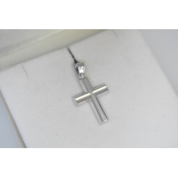 Λευκόχρυσος αντρικός σταυρός 14 Καρατίων