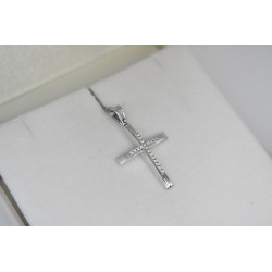 Λευκόχρυσος γυναικείος σταυρός 14 Καρατίων
