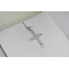 Λευκόχρυσος γυναικείος σταυρός 14 Καρατίων