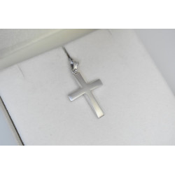 Λευκόχρυσος ανδρικός σταυρός 14 Καρατίων