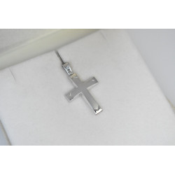 Λευκόχρυσος αντρικός σταυρός 14 Καρατίων