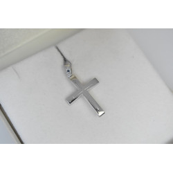 Λευκόχρυσος αντρικός σταυρός 14 Καρατίων