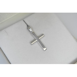 Λευκόχρυσος ανδρικός σταυρός 14 Καρατίων