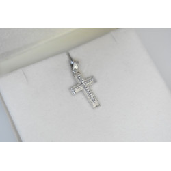 Λευκόχρυσος γυναικείος σταυρός 14 Καρατίων