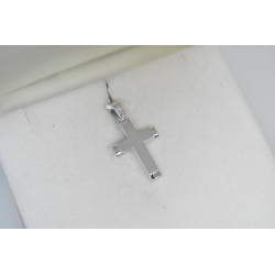Λευκόχρυσος αντρικός σταυρός 14 Καρατίων