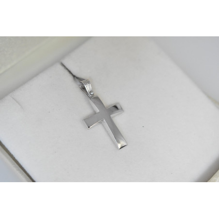 Λευκόχρυσος ανδρικός σταυρός 14 Καρατίων