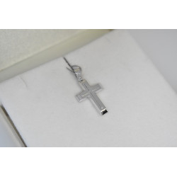 Λευκόχρυσος αντρικός σταυρός 14 Καρατίων
