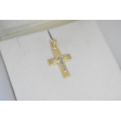 Χρυσός Ανδρικός σταυρός με αλυσίδα 14 Καρατίων