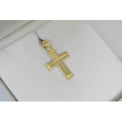 Χρυσός ανδρικός σταυρός με αλυσίδα 14 Καρατίων