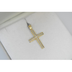 Χρυσός γυναικείος σταυρός με αλυσίδα 14 Καρατίων