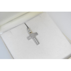 Λευκόχρυσος γυναικείος σταυρός 14 Καρατίων