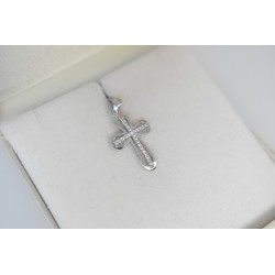 Λευκόχρυσος γυναικείος σταυρός 14 Καρατίων