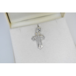 Λευκόχρυσος γυναικείος σταυρός 14 Καρατίων