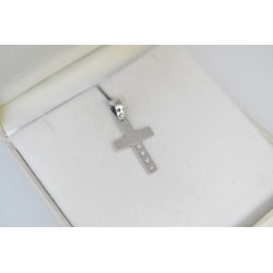 Λευκόχρυσος γυναικείος σταυρός 14 Καρατίων