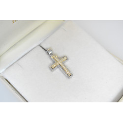 Λευκόχρυσος γυναικείος σταυρός 14 Καρατίων