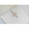Λευκόχρυσος γυναικείος σταυρός 14 Καρατίων