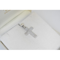 Λευκόχρυσος γυναικείος σταυρός 14 Καρατίων