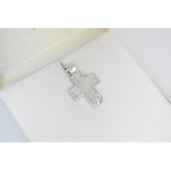 Λευκόχρυσος γυναικείος σταυρός 14 Καρατίων