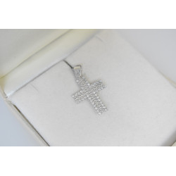 Λευκόχρυσος γυναικείος σταυρός 14 Καρατίων