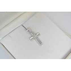 Λευκόχρυσος γυναικείος σταυρός 14 Καρατίων