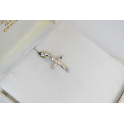 Λευκόχρυσος γυναικείος σταυρός 14 Καρατίων