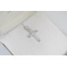 Λευκόχρυσος γυναικείος σταυρός 14 Καρατίων