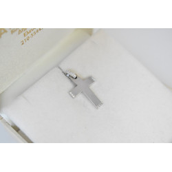 Λευκόχρυσος γυναικείος σταυρός 14 Καρατίων