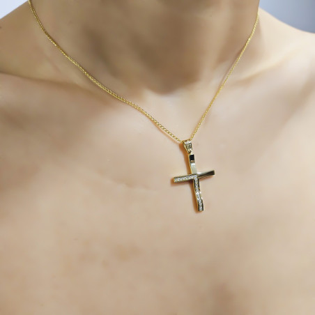 Χρυσός γυναικείος σταυρός 14 Καρατίων
