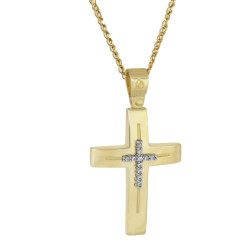 Χρυσός γυναικείος σταυρός 14 Καρατίων