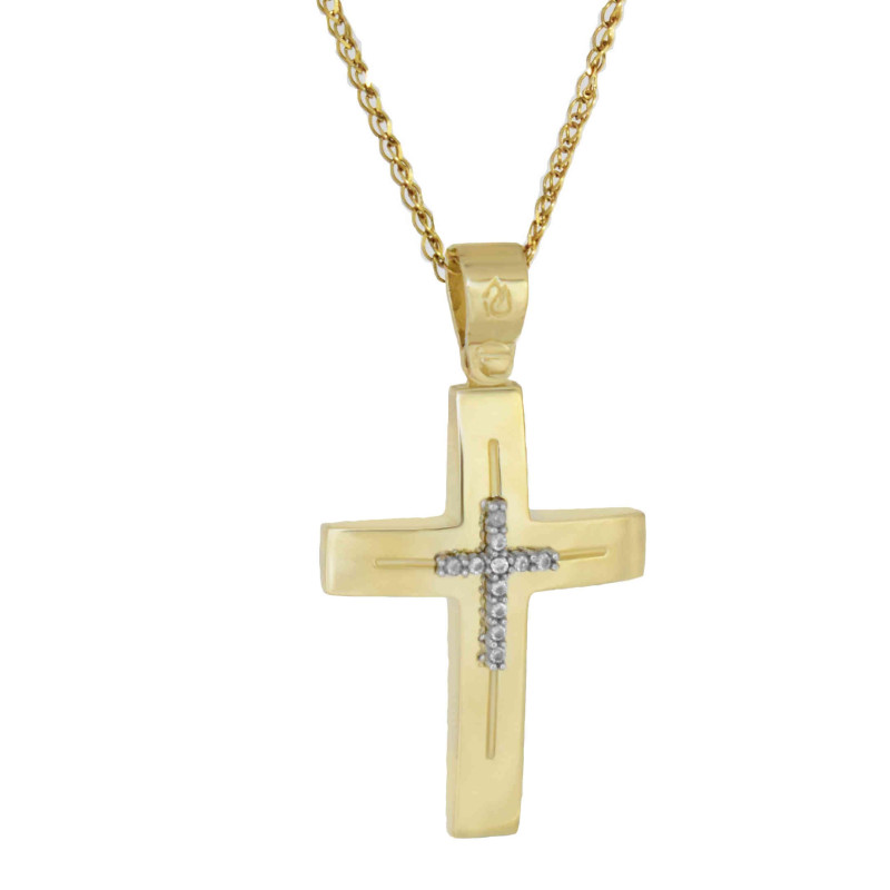 Χρυσός γυναικείος σταυρός 14 Καρατίων