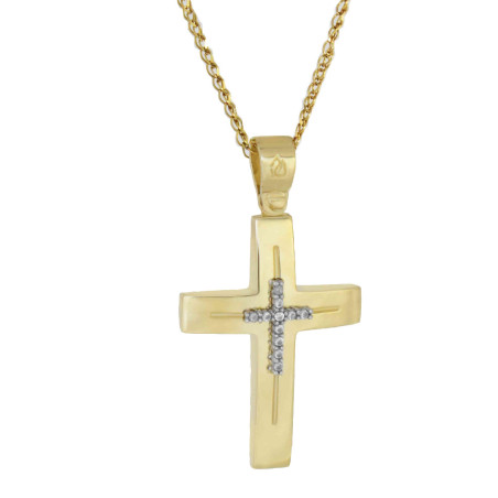 Χρυσός γυναικείος σταυρός 14 Καρατίων