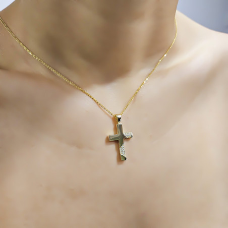 Χρυσός γυναικείος σταυρός 14 Καρατίων