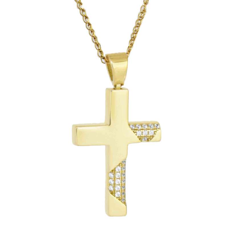 Χρυσός γυναικείος σταυρός 14 Καρατίων