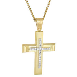 Χρυσός γυναικείος σταυρός 14 Καρατίων