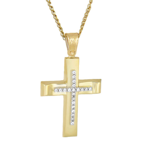 Χρυσός γυναικείος σταυρός 14 Καρατίων