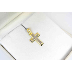 Χρυσός Ανδρικός σταυρός με αλυσίδα 14 Καρατίων