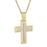 Χρυσός Ανδρικός σταυρός με αλυσίδα 14 Καρατίων