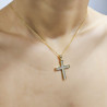 Χρυσός γυναικείος σταυρός με αλυσίδα 14 Καρατίων